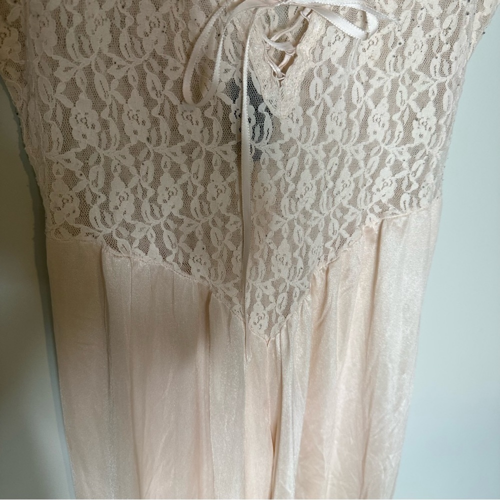 UNDERCOVER WEAR Vintage Pale Pink Boudoir Romper Jumpsuit Pants Slip Size Medium - Picture 5 of 12